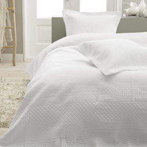 Charlene fehér ágytakaró kétszemélyes ágyra párnahuzattal, 260 x 250 cm - Sleeptime
