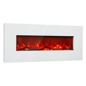 Klarstein Lausanne Long, elektromos kandalló, 1600 W, 2 fűtési szint, 128 cm, fehér