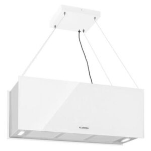 Klarstein Kronleuchter XL, sziget páraelszívó, 90 cm, keringés, 590 m³/ó, LED, érintőképernyős kijelző, fehér