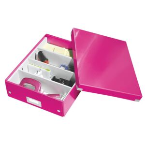 Office rózsaszín rendszerező doboz, hossz 37 cm - Leitz