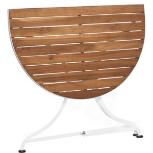 PARKLIFE összecsukható asztal, félkör alakú, natúr-fehér
