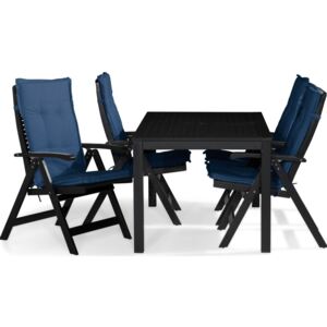 Asztal és szék garnitúra VG6141 Fekete