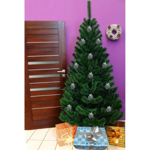 Mükarácsonyfa- fehéres - zöld fenyő 160 cm