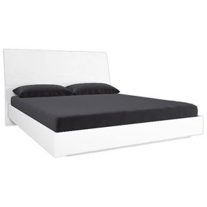 Francia ÁGY MARON + ágyrács + matrac DE LUX, 180x200, magasfényű fehér