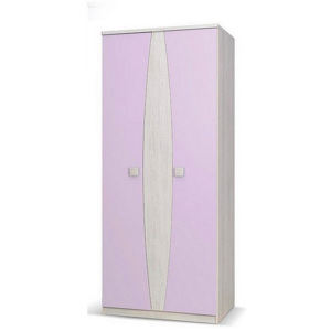 SPARTAN 2D szekrény, 193x80x50 cm, santana tölgy/lila