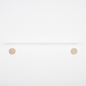 Hook fehér fali polc 2 akasztóval, hosszúság 70 cm - Gazzda