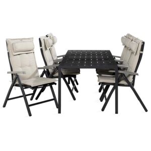Asztal és szék garnitúra VG7512, Párna színe: Fehér