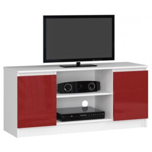 Laoya RTV K120 2D 1P TV állvány, komód, fehér, fényes vörös színben