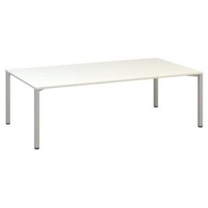 Alfa 420 konferenciaasztal szürke lábazattal, 240 x 120 x 74,2 cm, fehér mintázat