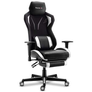 Huzaro Combat 6.0 Gamer szék nyak-és derékpárnával - fekete-fehér