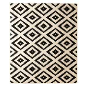 Hamla Diamond Black fekete szőnyeg, 200 x 290 cm - Hanse Home