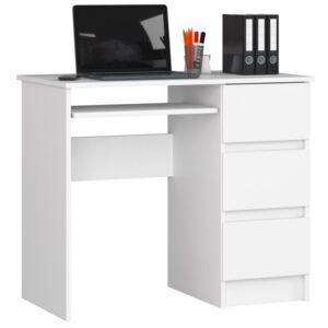 Narsa A-6 íróasztal, fehér színben, jobb oldali fiókokkal