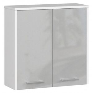 Sanabo FIN W60 2D fürdőszoba szekrény, fehér, fémes színben
