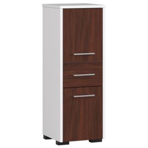 Elrosa FIN 30 2D 1SZ 85 cm fürdőszoba szekrény, fehér, wenge színben