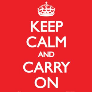 Keep Calm And Carry On Plakát, (61 x 91,5 cm)