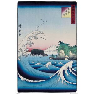 Hiroshige - The Seven Ri Beach Plakát, (61 x 91,5 cm)