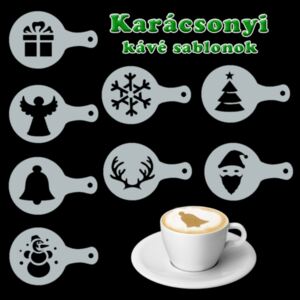 Karácsonyi barista kávé sablonok