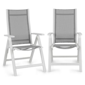 Blumfeldt Cádiz, összecsukható szék, 2 darabos szett, 59,5 x 107 x 68 cm, comfortmesh, fehér