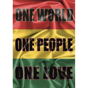 Rasta Flag - One Love Plakát, (59,4 x 84,1 cm)