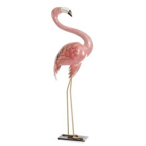 FD-161387-k - Figura, fém, 25x10x75, 1, flamingó