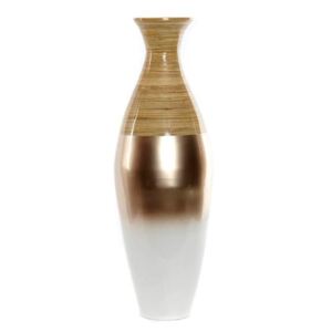 LD-162157-k - Váza, bambusz, 20x20x60, 200, lakk, champan