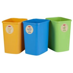 Szelektív hulladékgyűjtő szemetes, műanyag, 3x25 liter, CURVER ECO Friendly (UCF07)