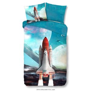 Space Shuttle gyerek pamut ágyneműhuzat garnitúra, 140 x 200 cm - Muller Textiels