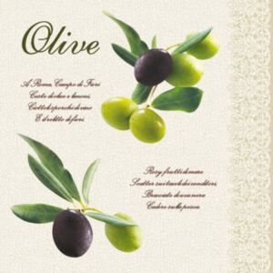 Olive papírszalvéta 33x33cm, 20db-os