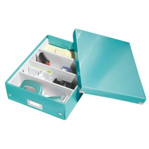 Office türkizkék rendszerező doboz, hossz 37 cm - Leitz