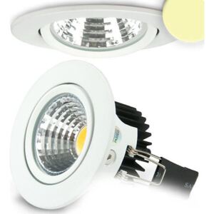 Süllyesztett COB LED lámpatest cserélhető opál lencsével, 8W, 580lm, 2700K melegfehér, 60°, IP40, CRI82, fehér, forgatható
