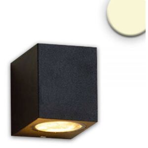 Kültéri falra szerelhető lámpa, GU10 foglalattal, IP54, 6,7x9,2x8cm, fekete