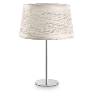 IDEAL LUX BASKET asztali lámpa E27 foglalattal, max. 60W, 34 cm magas, fehér 82387