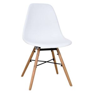Modern műanyag szék, fehér - TIPI