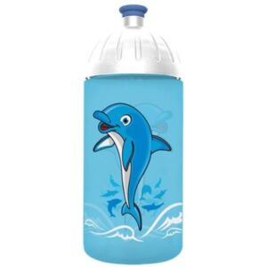 Kulacs, higiénikus műanyagból, 0,5L, FREEWATER Delfin, türkiz (FW0505036)