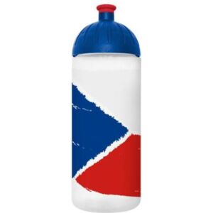 Kulacs, higiénikus műanyagból, 0,7L, FREEWATER Cseh zászló, átlátszó (FW0705024)