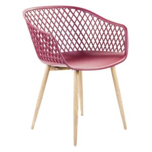 Modern műanyag szövött szék, bordó - MANILLE