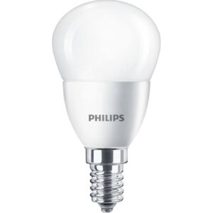 PHILIPS E14 kisgömb P45 LED fényforrás, 4000K természetes fehér, 5.5W, 520 lm, CRI 80, 8718699771836