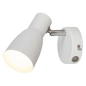 Rábalux 6025 Fali lámpa kapcsolóval Ebony fehér fém E27 MAX 20W IP20