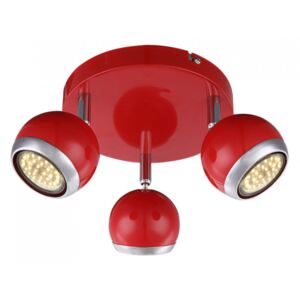 Globo OMAN 57885-3O Mennyezeti spot lámpa piros fém 3 x GU10 max. 50W