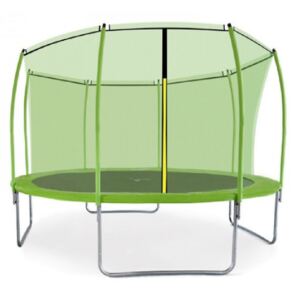 Aga SPORT FIT 366 cm trambulin belső védőhálóval - Világos zöld
