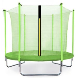 Aga SPORT FIT 250 cm trambulin belső védőhálóval - Világos zöld
