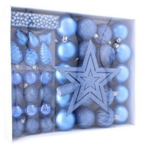 Inlea4Fun Karácsonyfa dísz szett 40 darab - Kék