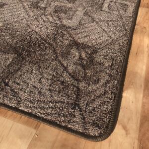 Szegett szőnyeg 100x500 cm – Barna színben kocka mintával