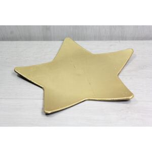 Műanyag tálca csillag - arany (á. 23,5 cm) - karácsonyi