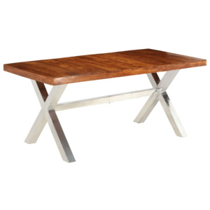 Tömör fa étkezőasztal paliszander felülettel 180 x 90 x 76 cm