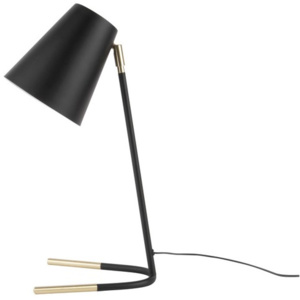 Noble fekete asztali lámpa aranyszínű részletekkel - Leitmotiv