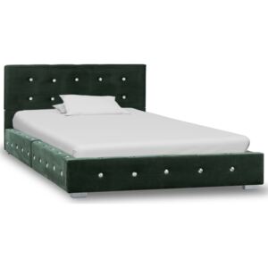 Zöld bársony ágykeret 90 x 200 cm