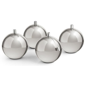 Blumfeldt Blumfeld Quattrosfera, ezüst, 4 lánggömb, gömb alakú asztali lámpák, nemesacél, bio lámpaolaj