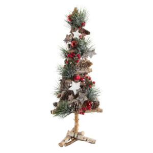 NV-141264-k - karácsonyfa, fa, tobozos, 20X50, gömb, természetes