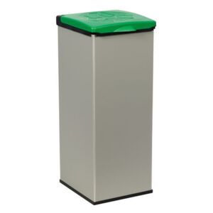 Monti 3 db-os műanyag szemetes kosár készlet szelektív hulladékgyűjtésre, 3 x 85 l térfogat, zöld